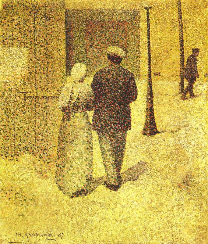 Charles Angrand Man and Woman on the Street Germany oil painting art
